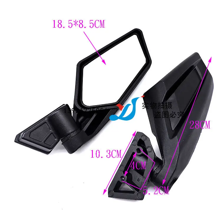 

1 Pair Motorcycle UTV Rearview Mirror For Bombardier Can Am Maverick X3 2017 2018 Rear View Convex Side Mirror Chromium Styling