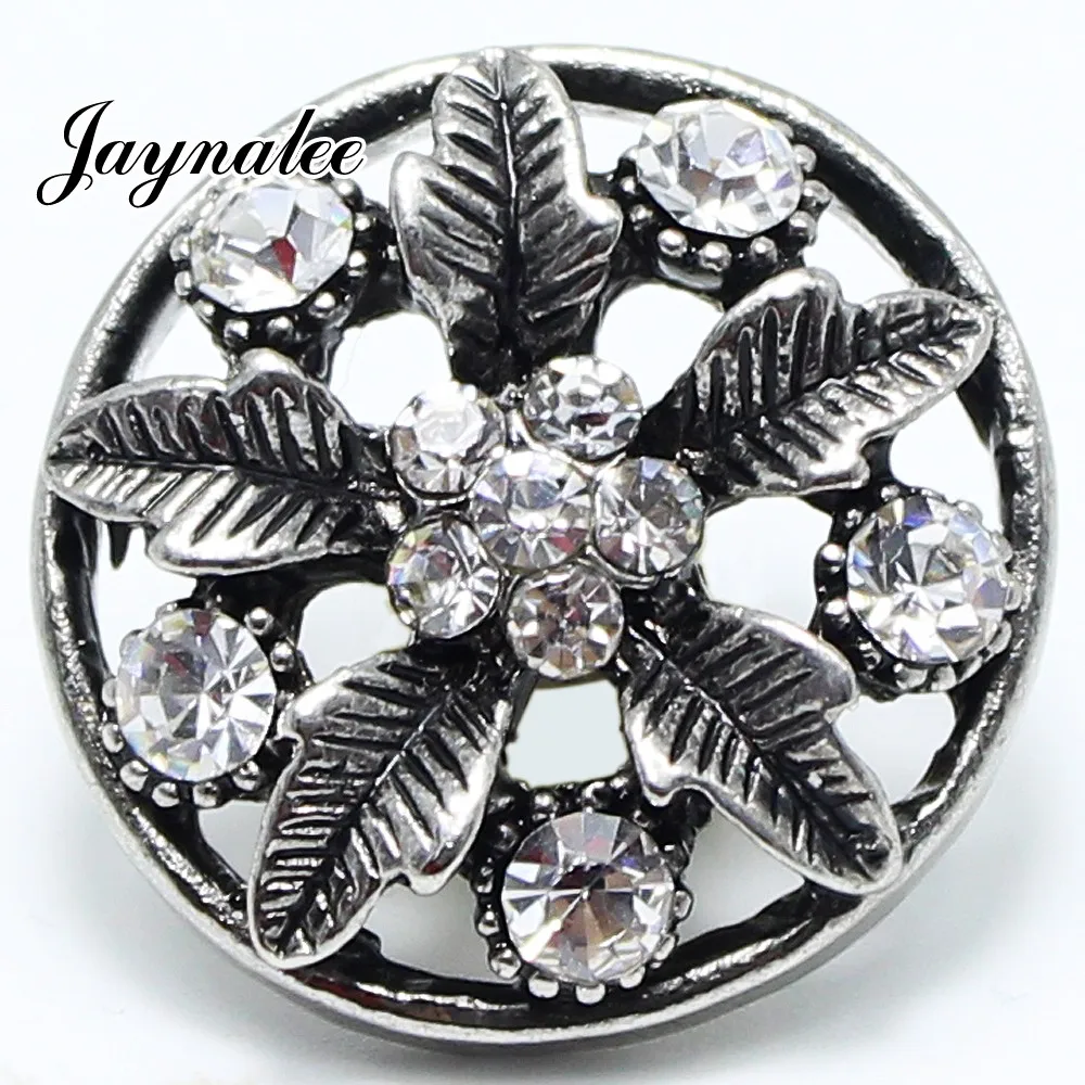 High quality 18mm ginger Metal Snap charms Rhinestone Snaps Jewelry Fit
