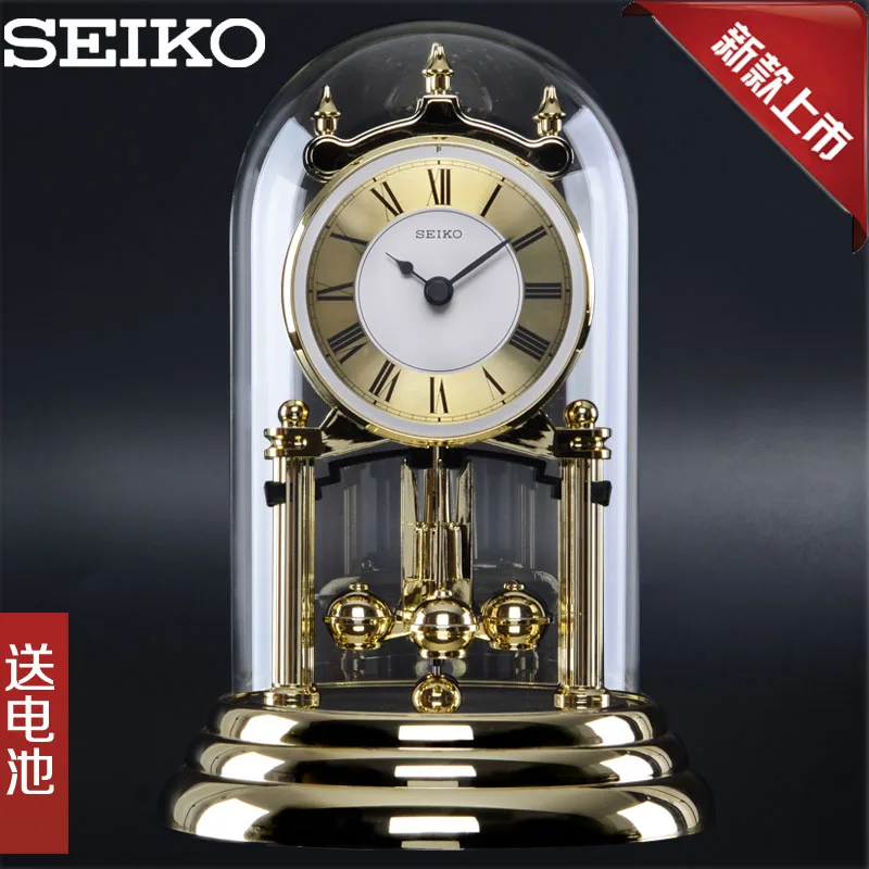 seiko Seiko clock pendulum rotating bedroom luxury living room glass table  clock desk - AliExpress