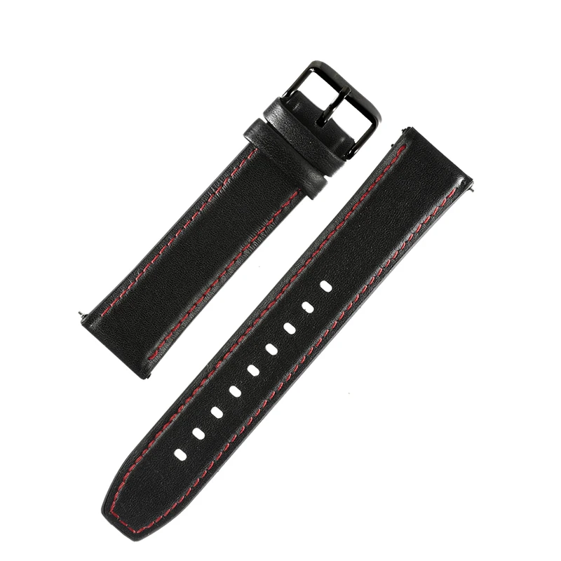 22 мм ремешок для часов Xiaomi Huami amazfit stratos 2 2s Ремешок amazfit pace кожаный силиконовый ремешок для samsung galaxy 46 мм браслет - Цвет: BLACK-RED LINE