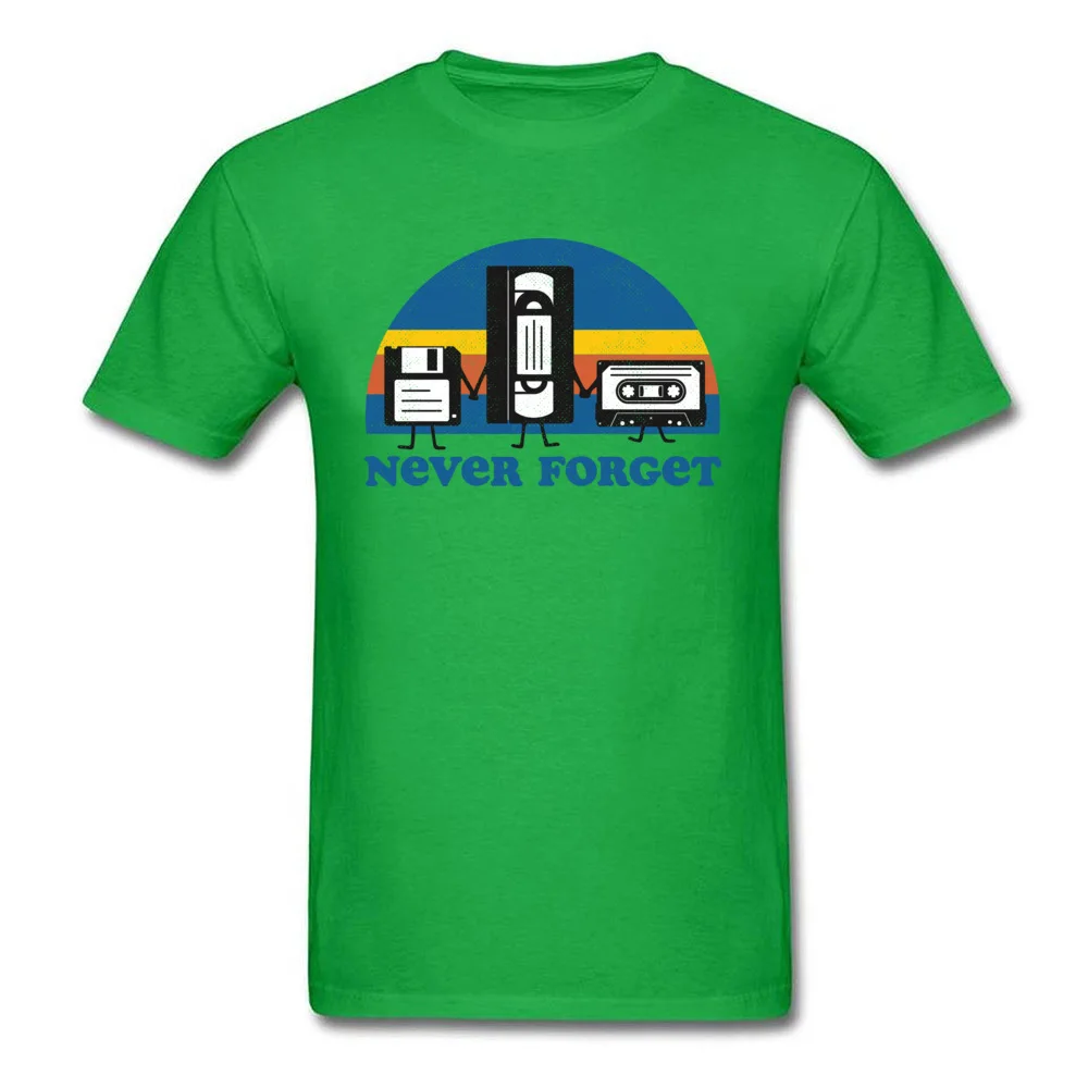 Never Forget Lovers Day 100% Cotton Crewneck Tops Shirts Short Sleeve Simple Style Top T-shirts Funky Design T Shirts Never Forget green