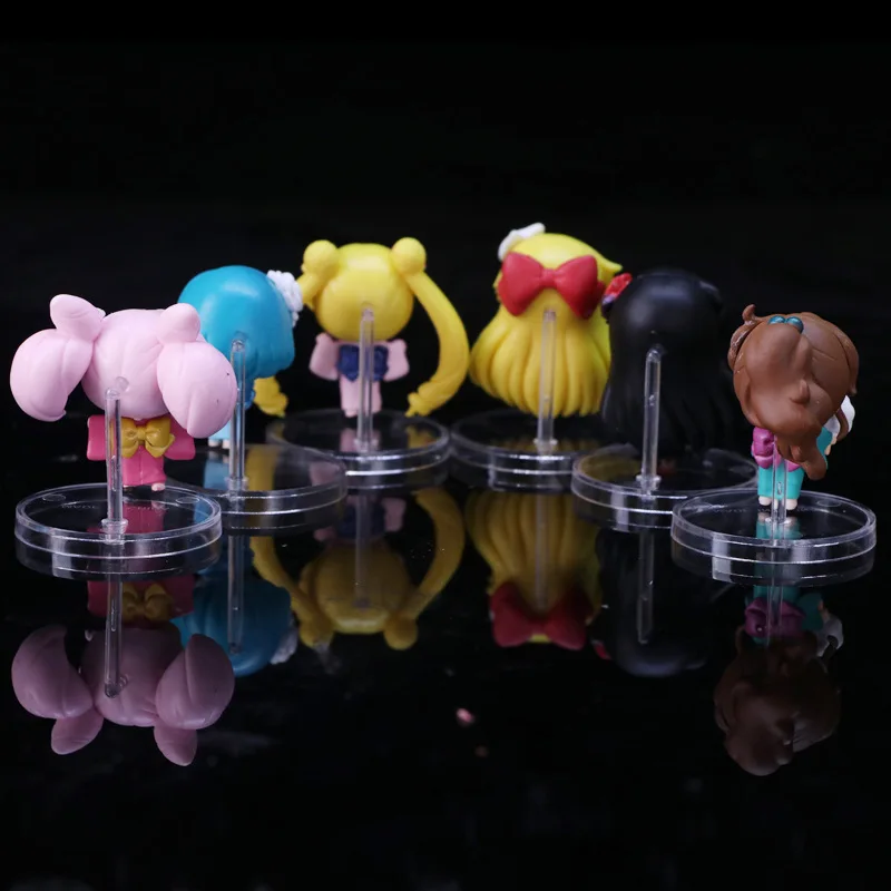 2017 Sailor Moon Mars Mercury Jupiter Venus Action Figure Toys Anime Cartoon Dolls Brinquedos 6pcslot 5-6cm (2)