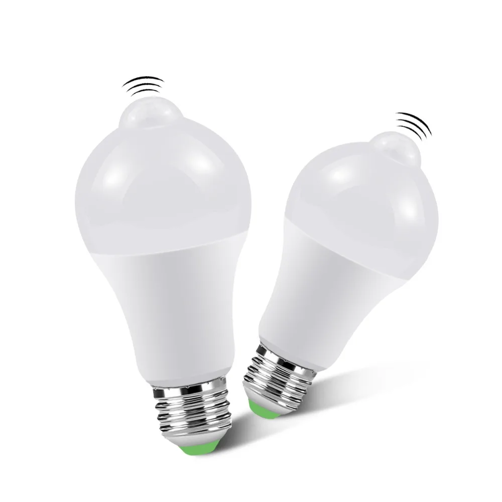 

Bombilla LED E27 PIR Motion Sensor LED Lamp 12W 18W LED Night Lighting Stair Garage Doorway Night Sensor Bulb Lamp Ampoule