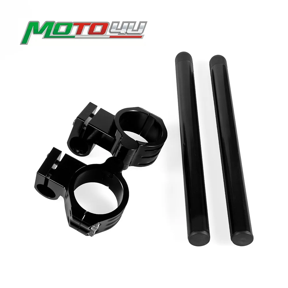 

50MM Riser Clip on Bar Handlebar Higher Raised Clip-Ons Black Clip On Clamp Fork Handle Bar Motorcycle Accessories