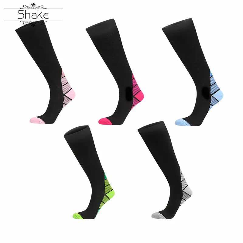 

Shake Men Compression Socks Women Graduated Athletic Fit for Running Flight Travel Stamina Circulation Recovery sport Socks