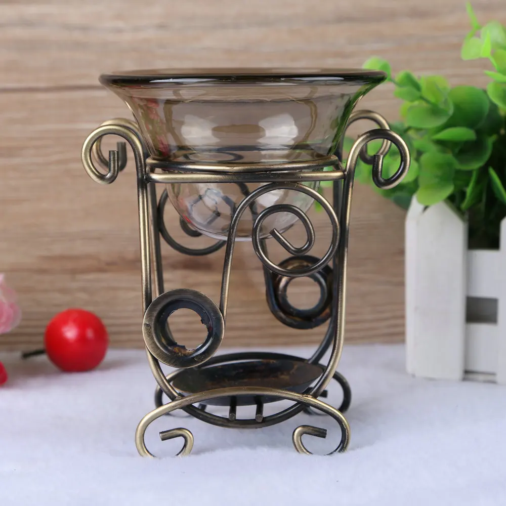 

PINNY Iron Aromatherapy Incense Burner Big Volume Candle Aromatherapy Lamp Antique Essential Oil Heater Large Holder Aroma