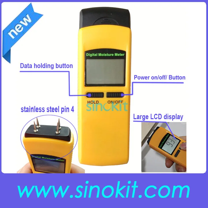

Free Shipping Digital 4pins Wood moisture meter concrete sawn timber moisture meter STDJ-109