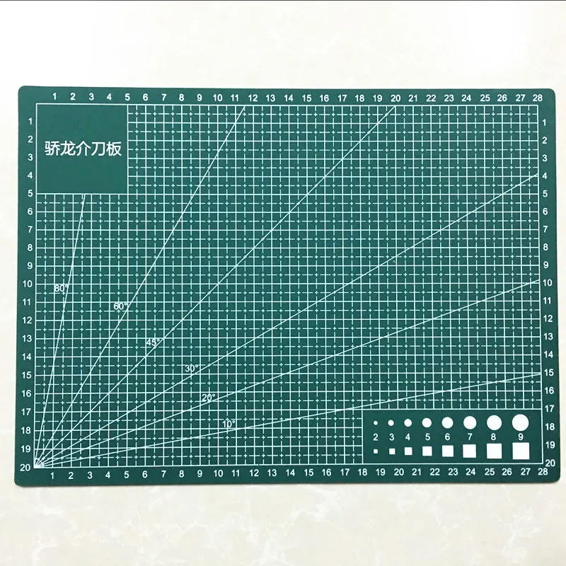 Коврик для резки из ПВХ A4 прочный бумагорез ручной работы DIY лоскутное аксессуары гибкий зеленого цветов в мозаичном стиле доска инструмент 30*22 см