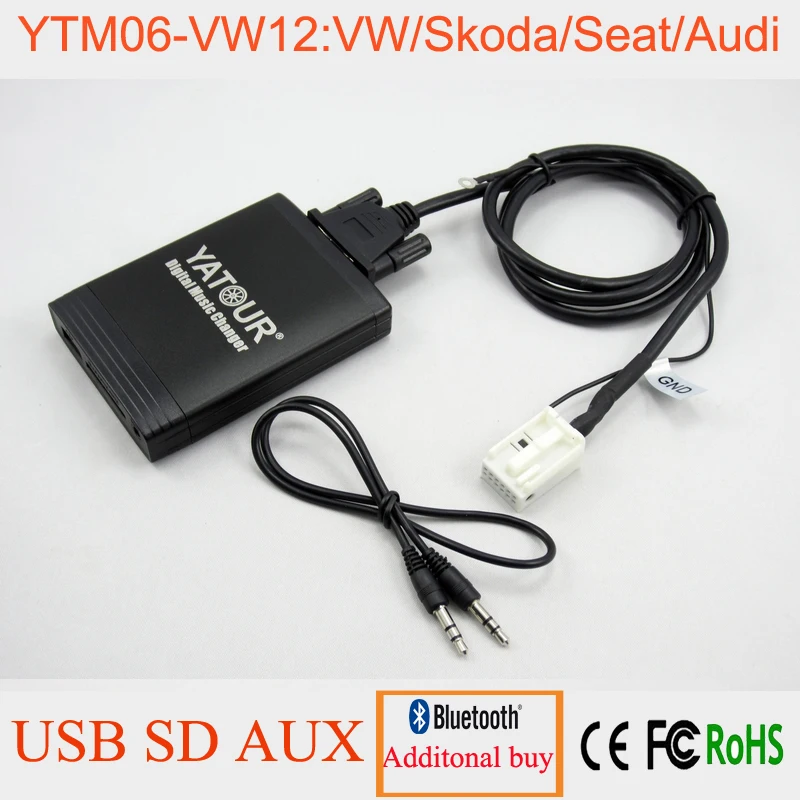 YATOUR Digital Music Changer AUX SD USB MP3 Adapter for VW Radio Delta