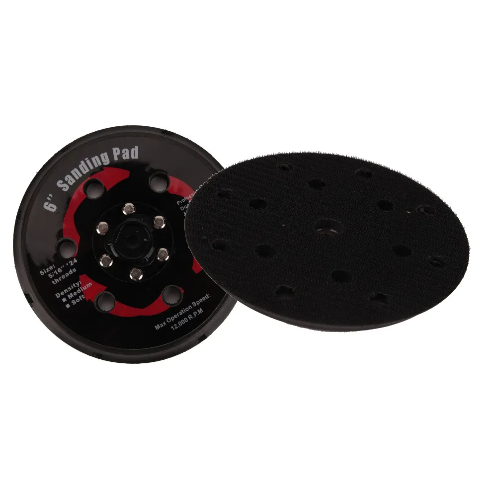 Polish Pad 5Pcs 15Holes 6'' Air Sanding Pad Abrasive Disc Pad Polishing