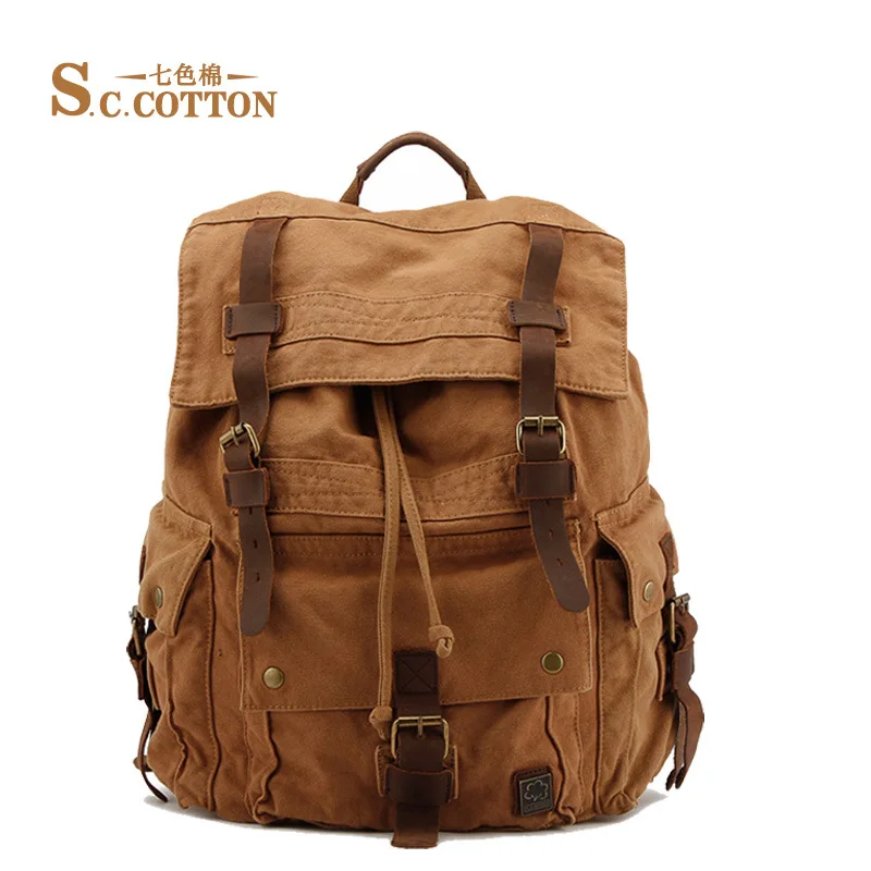 Fashion Vintage Canvas Backpack Mountaineering Men's Backpacks Casual 2016 School Packpacks Bags