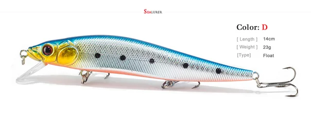 1szt lot 14 cm 23 7 g połowów przynęty Minnow twarde przynęty z 3 haczyki wędkarskie przynęty 3D oczy Darmowa wysyłka tanie i dobre opinie Rzeka zbiornik staw Ocean Boat Fishing Ocean Beach wędkowanie strumień jezioro W SEALURER Sztuczna przynęta 4 # Wysoka stal węglowa hak Treble 1szt lot 14 cm 23 7 g połowów przynęty Minnow twarde przynęty z 3 haczyki wędkarskie przynęty 3D oczy Darmowa wysyłka tanie i dobre opinie Rzeka zbiornik staw Ocean Boat Fishing Ocean Beach wędkowanie strumień jezioro W SEALURER Sztuczna przynęta 4 # Wysoka stal węglowa hak Treble
