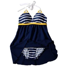 Women s Sexy Swimwear Ladies Sailor Style Skirt Beach Swimming Wear Swim Dress