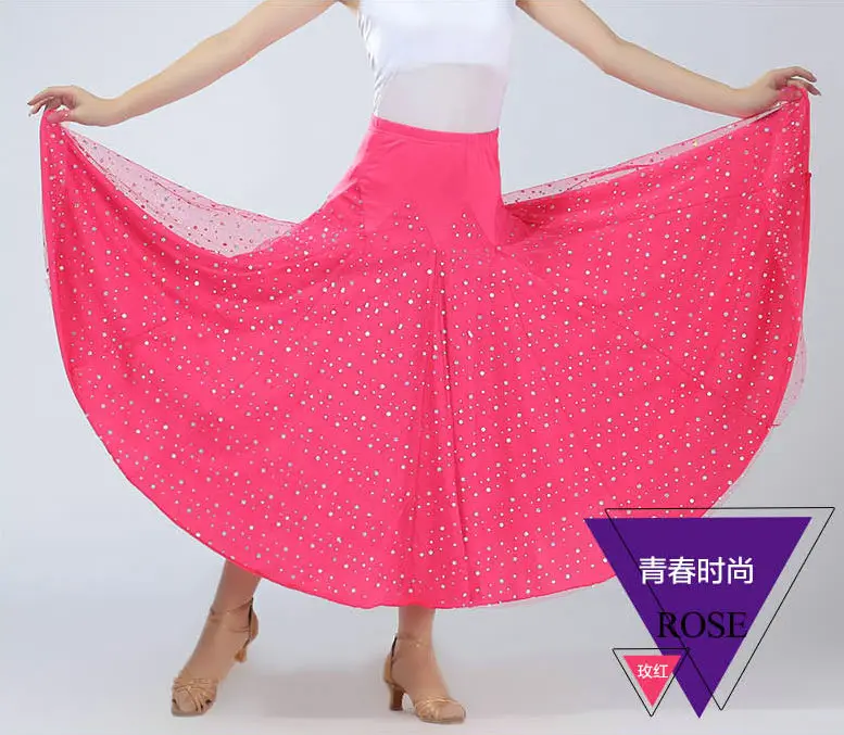 Ballroom Dance Skirt Modern Standard Waltz Competition Dance Dress Belly Latin Tango Skirts 5 Colors