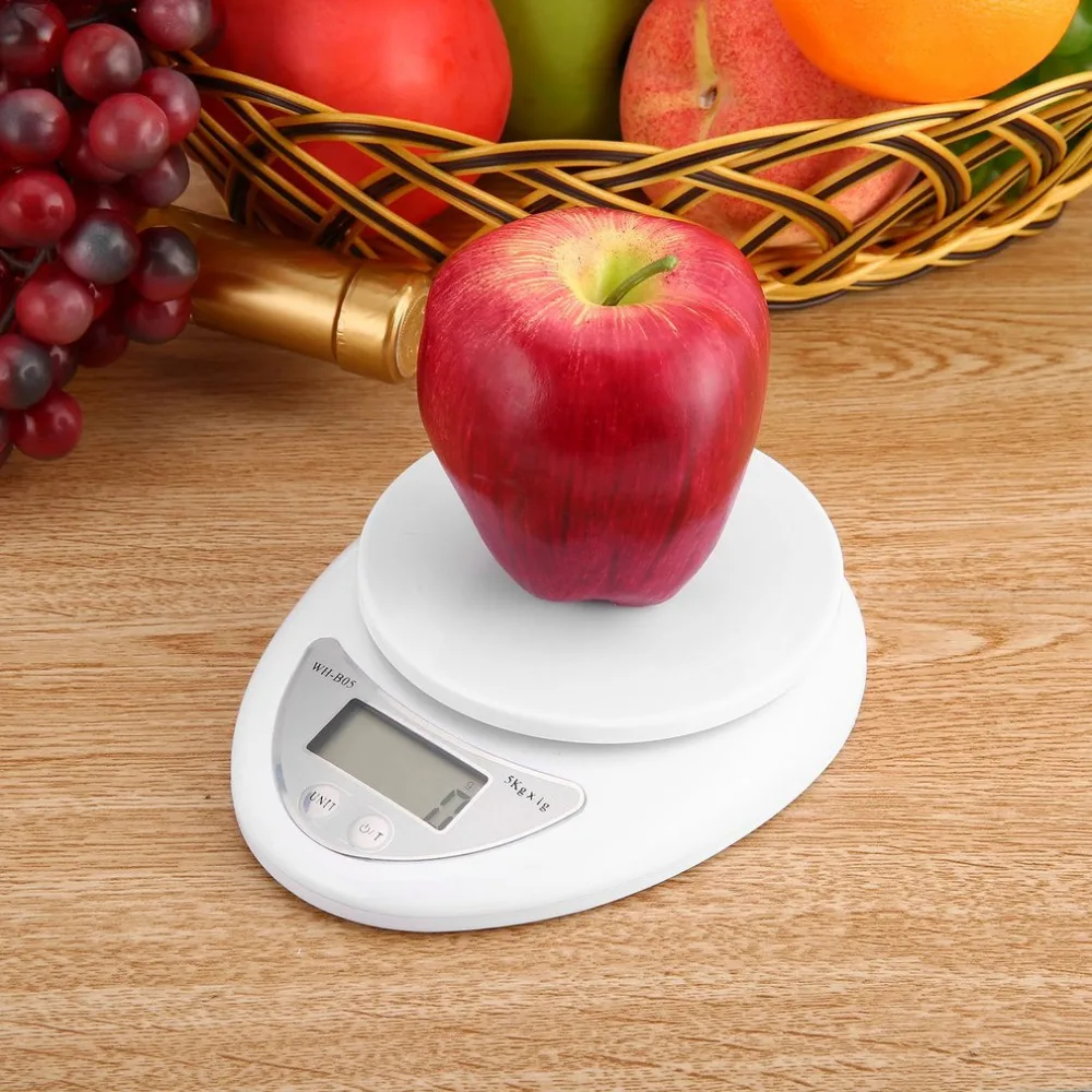 

5kg 5000g/1g Digital Scale Kitchen Food Diet Postal Scale Electronic Weight Scales Balance Weighting Tool LED Electronic WH-B05