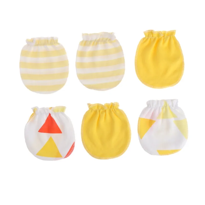 Baby Accessories discount 3Pairs Fashion Baby Anti Scratching Gloves Newborn Protection Face Cotton Scratch Mittens baby accessories carry bag	 Baby Accessories