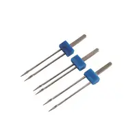 פלדה זוגי טווין 3pcs / סט גודל 2,0 / 90-3.0 / 90-4.0 / 90 פלדה זוגי טווין מחט תפירה מכונת מחטים סיכות בד דקור רקמה סריגה NeedlesN (4)