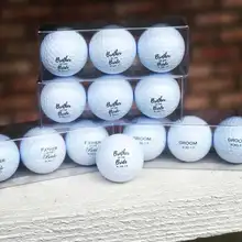 Набор из 3 пользовательских мячей для гольфа-подарок для братика невесты, подарок для жениха невесты, персонализированные шаферные мячи для гольфа