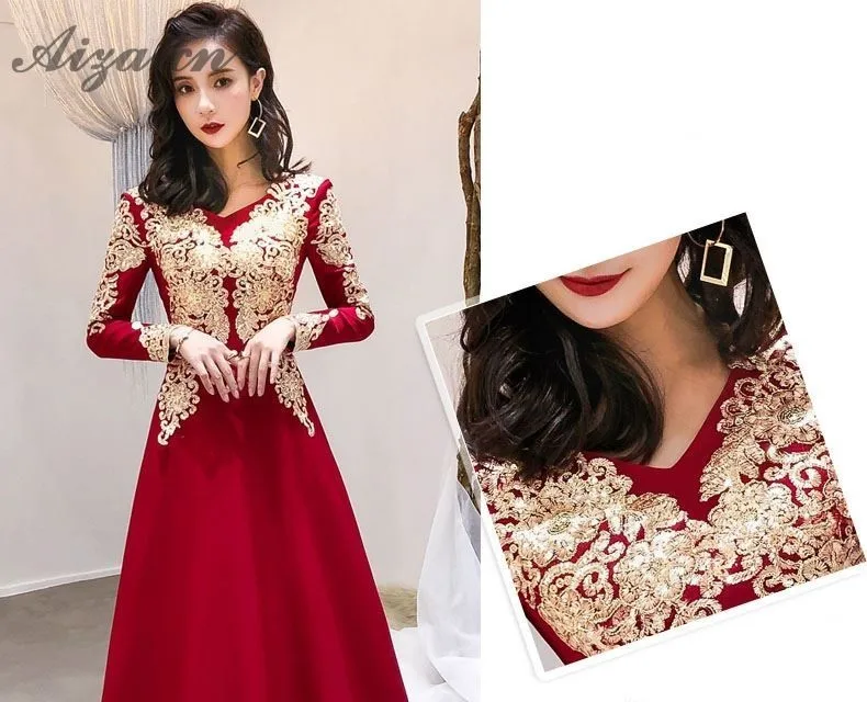 Красное кружево вышивка Женские китайские Вечерние платья Длинные Cheongsam современные Qipao свадебное платье невесты Chipao Robe Rouge Qi Pao