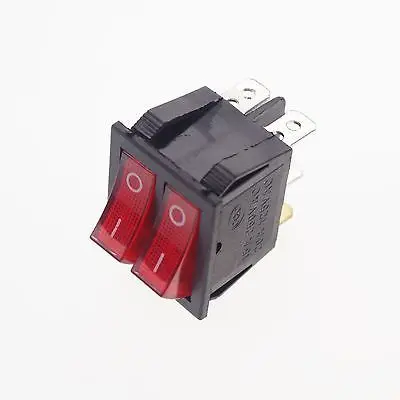 

5 x Double Red Lamp15/20A 6Pin DPDT ON/OFF Boat Rocker Switch KCD8-212