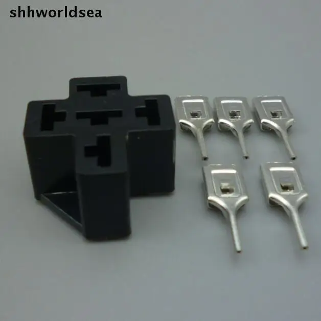 Shhworldsea Automotive Relay Sockets 5 Pin Pcb Mount For