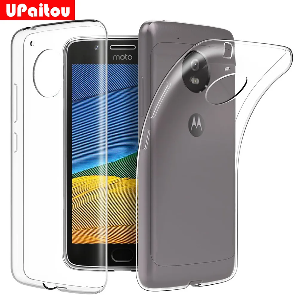 UPaitou Clear TPU Case for Motorola Moto G5 / Plus Transparent Soft Sinicon Back Cover G5+ |