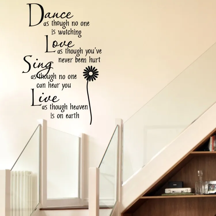 Detail About Dance Love Sing Live Wall Sticker Sentences Adesivo De Parede House Decoration Wall Vinilo Decorative Diy Wallpaper Sticker Decorative Window Stickerssticker Tattoo Aliexpress