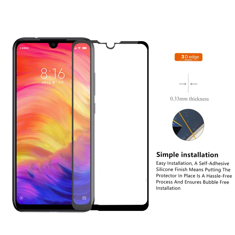 10 шт. Redmi7 Защита экрана для Xiaomi Redmi 7/Note 7 закаленное стекло 9H полный защитный чехол пленка