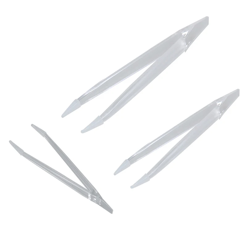 

High Quality 1PCS 3Sizes 8cm/10cm/12.5cm Transparent Tweezers Lens Accessories Remove Stick
