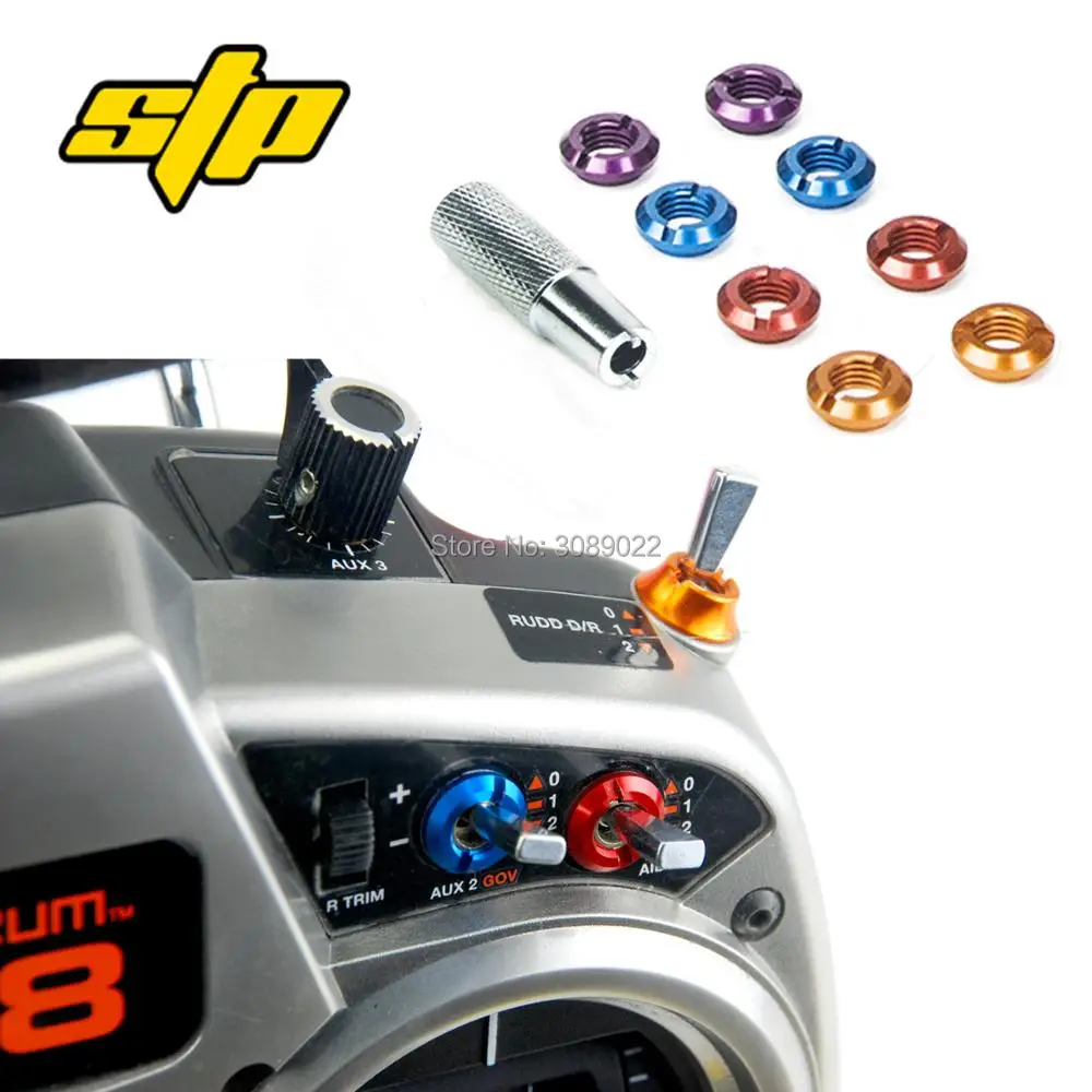 

STAR POWER Radio Control Switch Color Nut for Radio Control Spektrum Remote Controller Switch 8PCS Nut Spektrum RC Transmitter