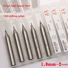 Острый HSS конец фрезерный ключ фрезерный станок 1,0 мм 2 зуба фрезерный станок закрутка