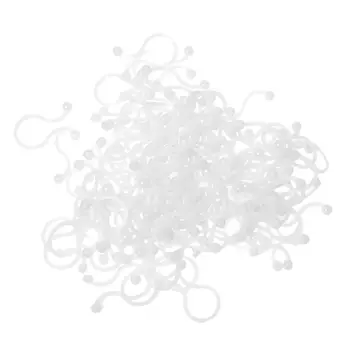 

White Nylon Round Tips Twist Lock Cable Tie 100 Pcs