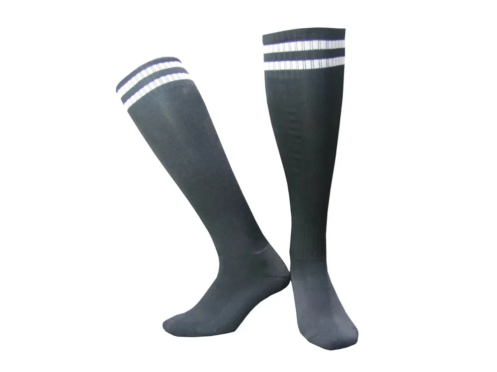 Профессиональные взрослые мужские носки для футбола, спортивные Леггинсы, женские мужские футбольные носки, Гольфы выше колена, плотные махровые носки - Цвет: CTM011 black