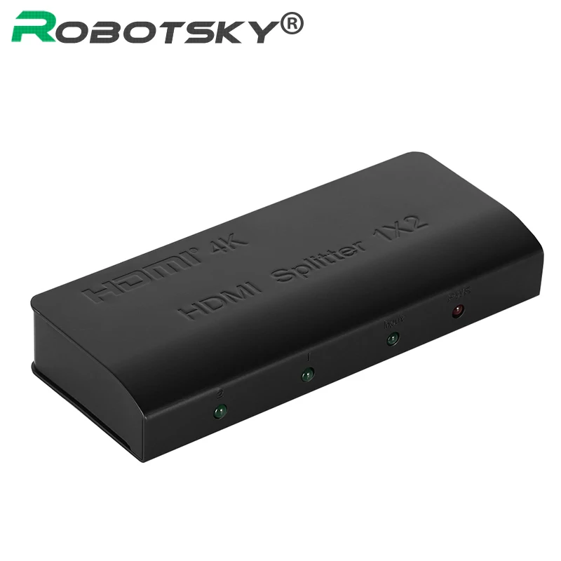 

Metal HDMI Splitter Video HDMI Switch Switcher 1X2 Split 1 in 2 Out Amplifier Display Full 2Kx4K HD V1.4 1080p For HDTV DVD PS3