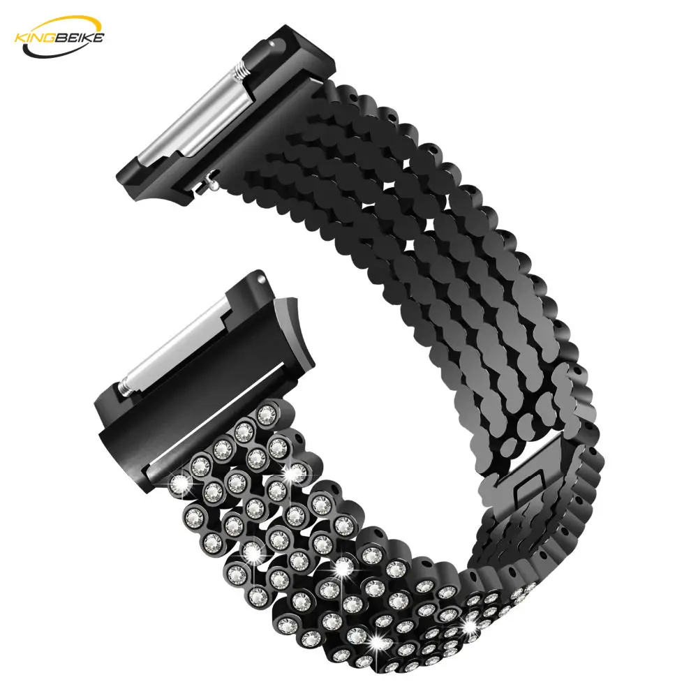 

KINGBEIKE Stainless Steel Band for Fitbit Ionic Watchband Replacement Luxury Bling Wristwatch Bracelet Strap