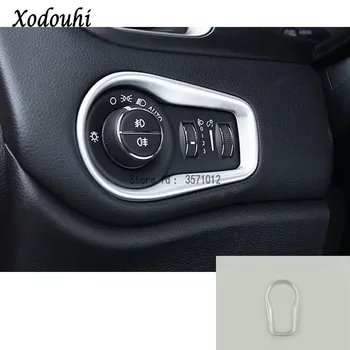 

For Jeep Renegade 2016 2017 2018 2019 2020 Car Detector Front Fog Light Switch Adjustment Inner Trim Frame Lamp Panel Hoods 1pcs