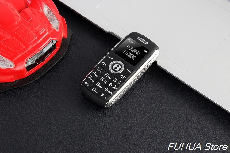 Милый мини-ключ для автомобиля, модель телефона, две sim-карты, волшебный голос, Bluetooth, набор номера, MP3, один ключ, запись мобильного телефона, русская клавиатура - Цвет: black