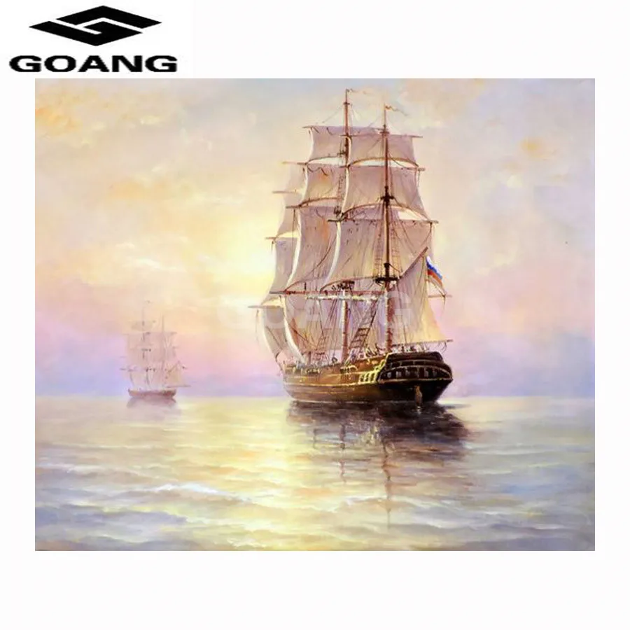 

GOANG Embroidery,Diamond mosaic,DIY Diamond painting, Diamond stitch,Diamond Embroidery Pattern Rhinestone Sailing Cross Stitch