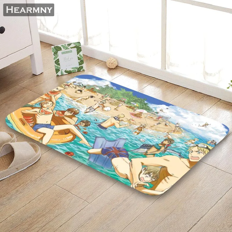 Хороший Hetalia AnimeDoormat напольный околодверный коврик дома Творческий мат супермягкий впитыватель Ванная комната Придверный коврик 40X60 см, 50x80 см - Цвет: 2