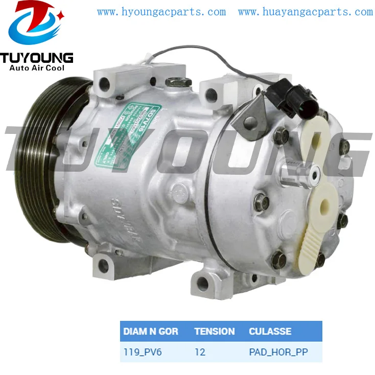 

7V16 auto ac compressor for Renault Volvo S40 V40 1.9TD 30805511 7700872159 7700116286