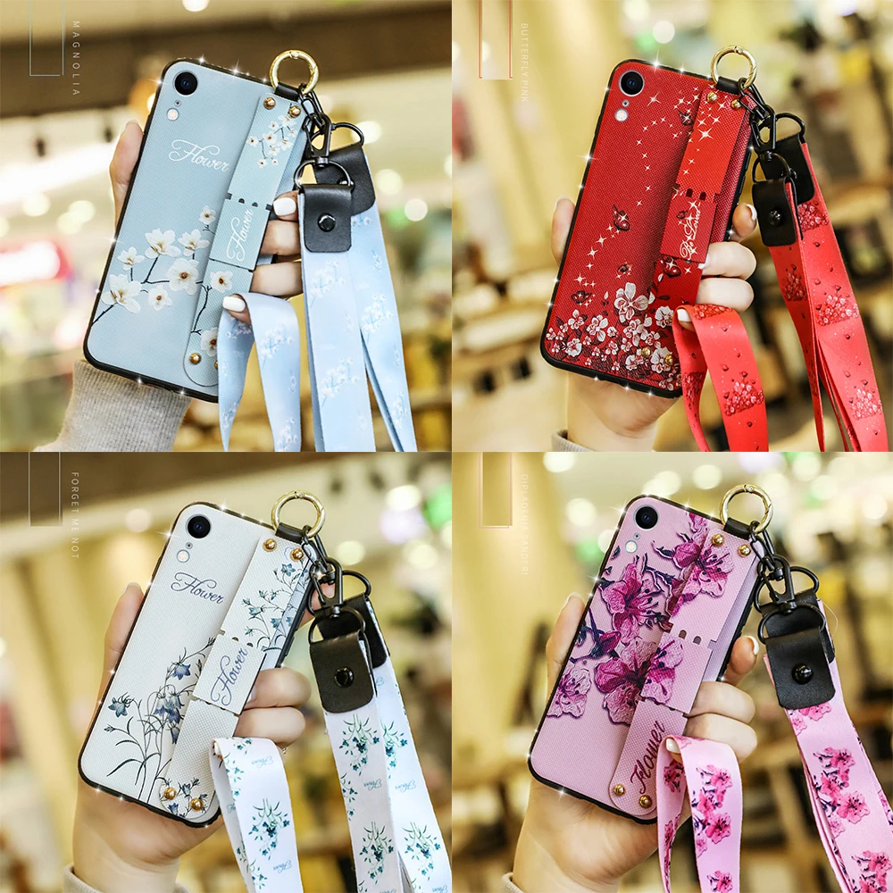 

Luxury Diamond Printing Wrist Strap Case on for Samsung S8 S9 S10 Plus S10E J2 J5 J7 Prime J310 J510 J710 J3 J4 J5 J6 J7 J8 case