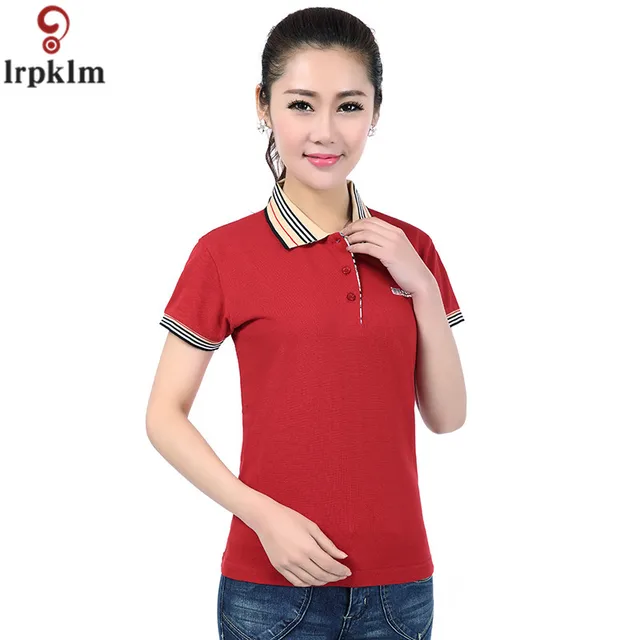 Brand Casual Style Female Short Sleeve Solid Pure Cotton Polo Shirts Spring Summer Women Polo Shirt Woman Plus Size 3XL YY627