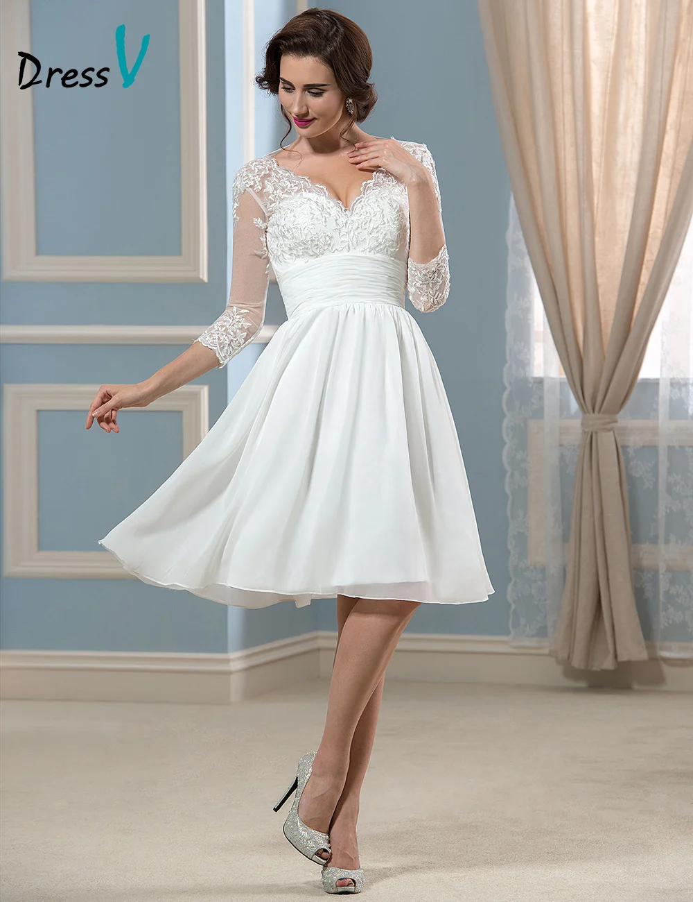 Great Short Chiffon Wedding Dresses in the world Learn more here