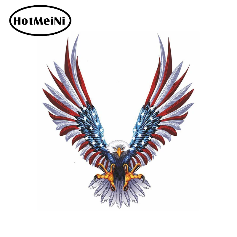 

HotMeiNi 3D American Eagle Flag Wing JDM Decal Animal Car Sticker Bike Body Bumper Car Styling Accessories 13*15cm