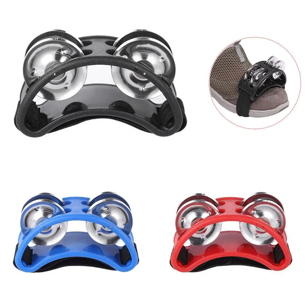 Foot or Hand Tambourine Elliptical Cajon Box Drum Companion Accessory Foot Jingle Tambourine Percussion Instruments Gift