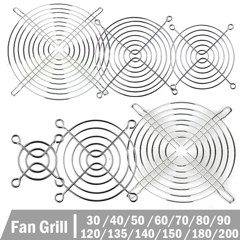 Chrome Metal Wire 40mm Fan Grill Finger Guard