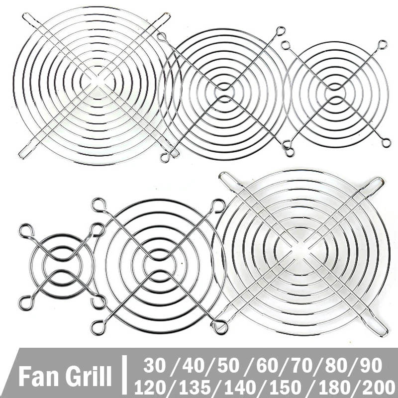 5 Pcs Pendinginan Case Fan Kipas Komputer Grill Kawat Logam Finger 