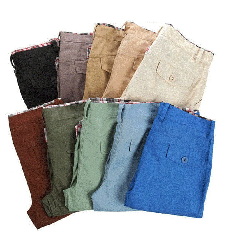 2018 3 Color Plaid Shirt Men Shirts New Summer Shirts+Loose Cargo Shorts matching Beach Casual Cotton Capris Short Pants belt