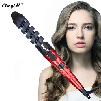 

Household Hair Electric Curler Professional Hair Curler Spin Spiral Rollers Curling Iron Wand Styler Set for Hair Home Salon 31