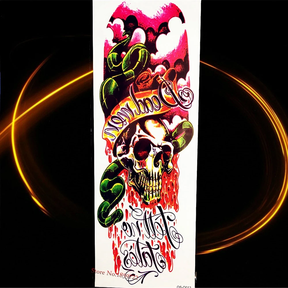 Colorful Waterproof Temporary Tattoo Stickers Women Men Body Art Arm ...